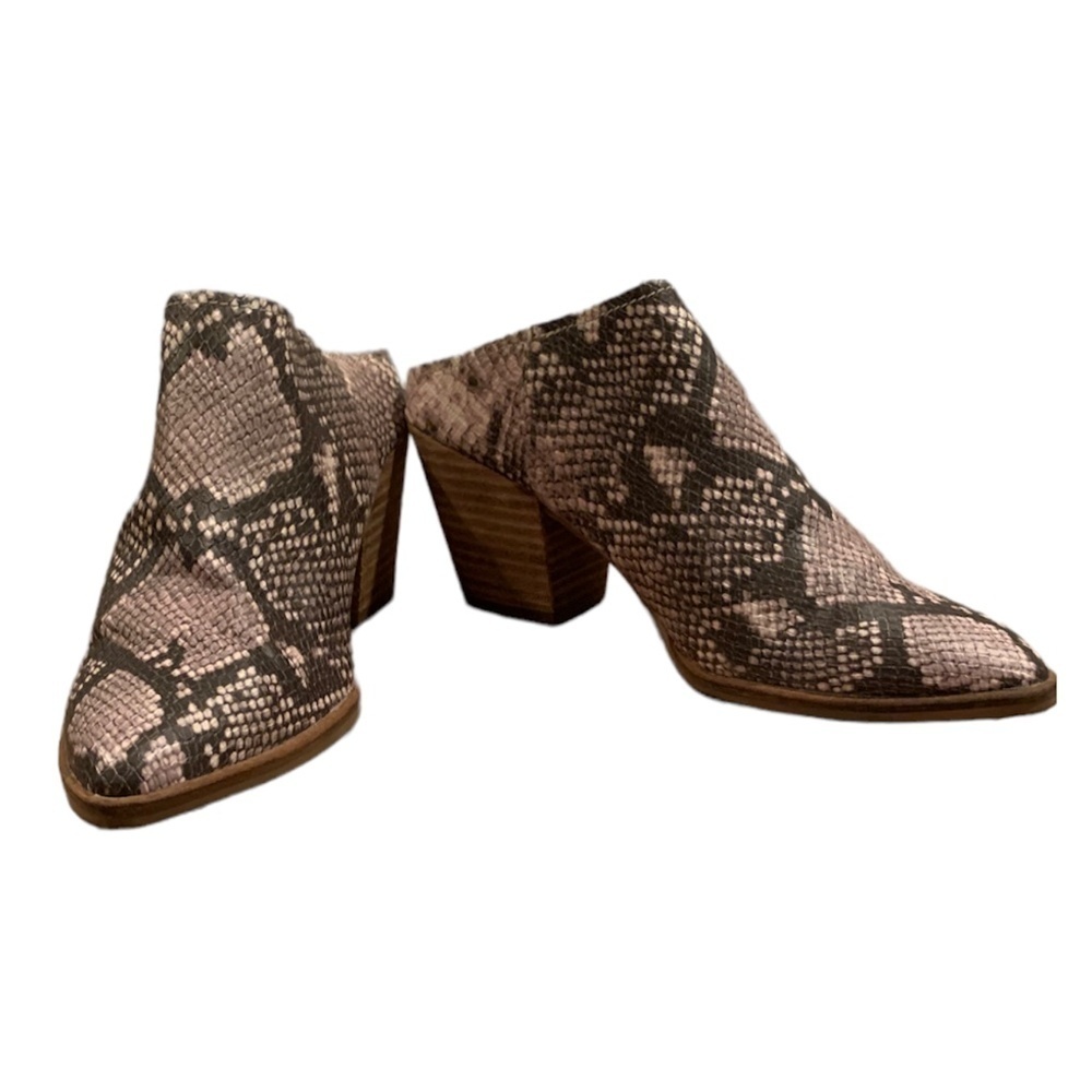 Dolce Vita Snakeskin Print Mule Booties size 6.5